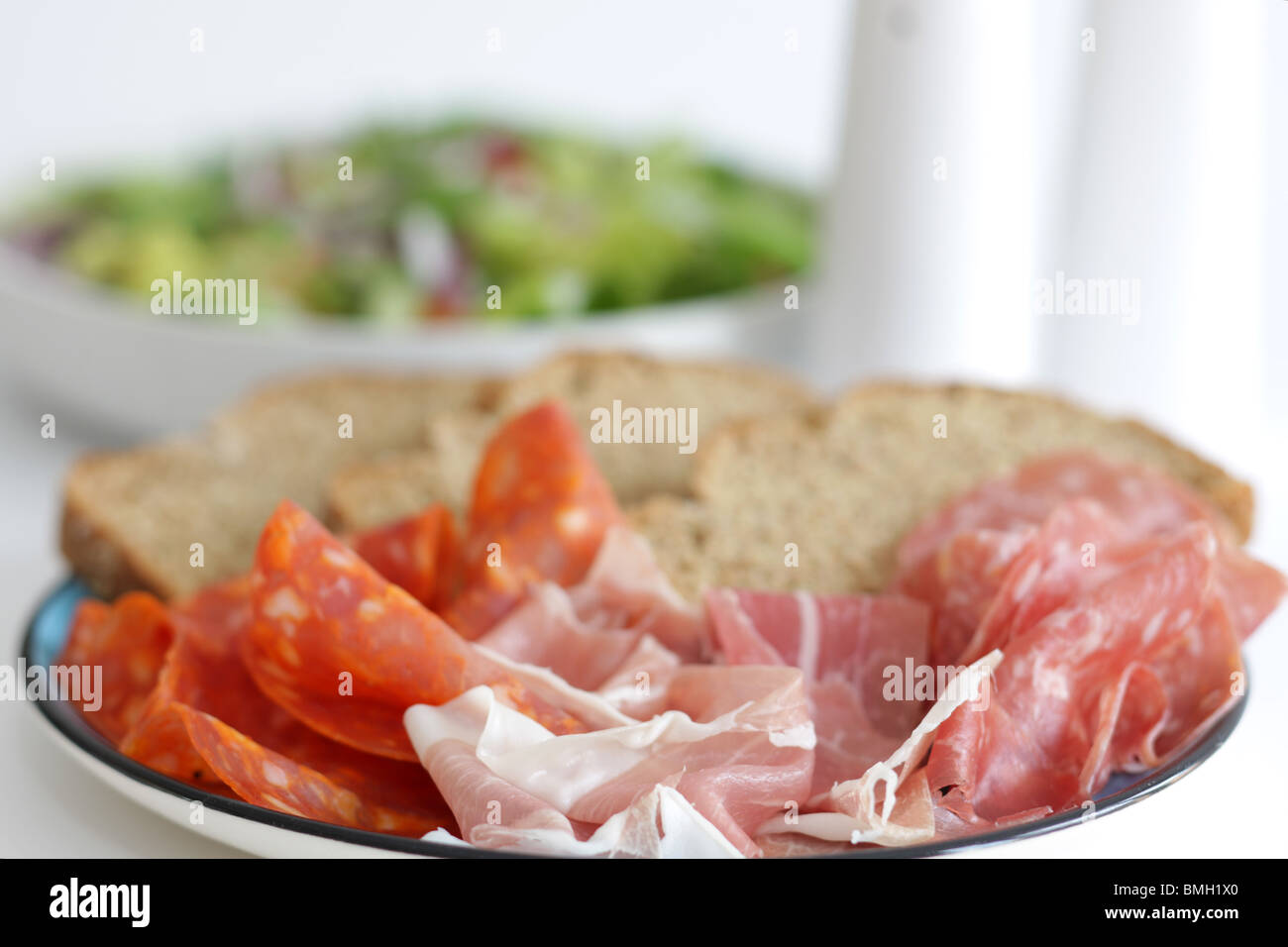 Close Up Images Of Italian Style Fresh Cold Meat Antipasto Salad