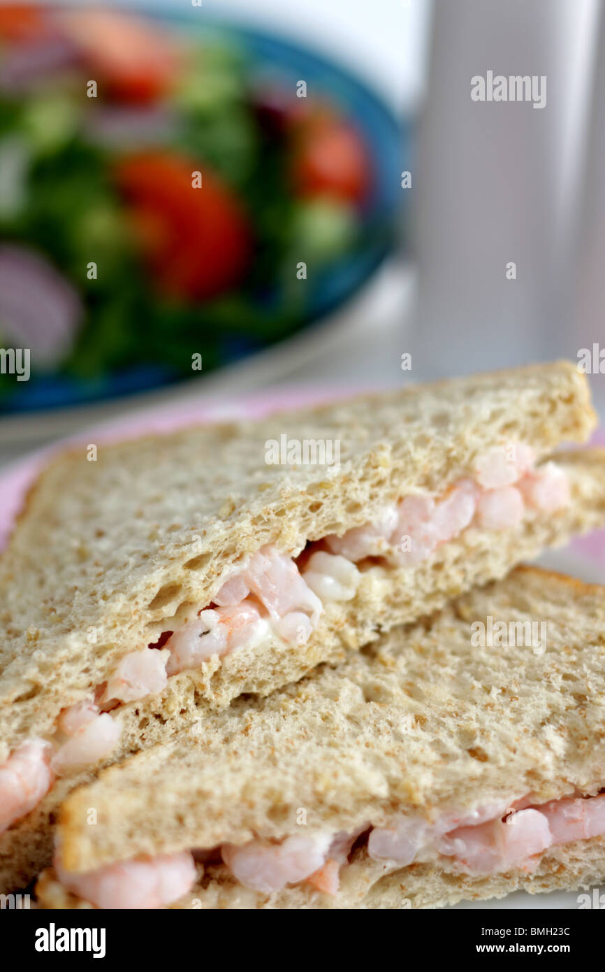 Prawn Sandwich in Oatmeal Bread Stock Photo Alamy