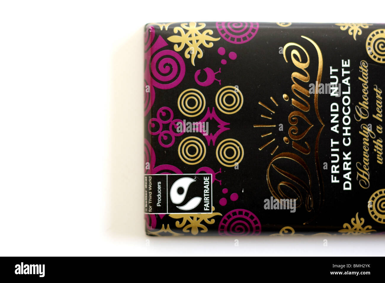 Divine Dark Chocolate Fruit And Nut Bar Stock Photo Alamy