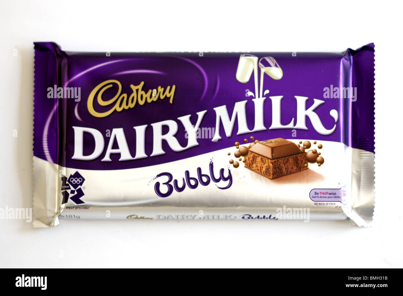 Cadburys Dairy Milk Bubbly Chocolate Bar Stock Photo Alamy