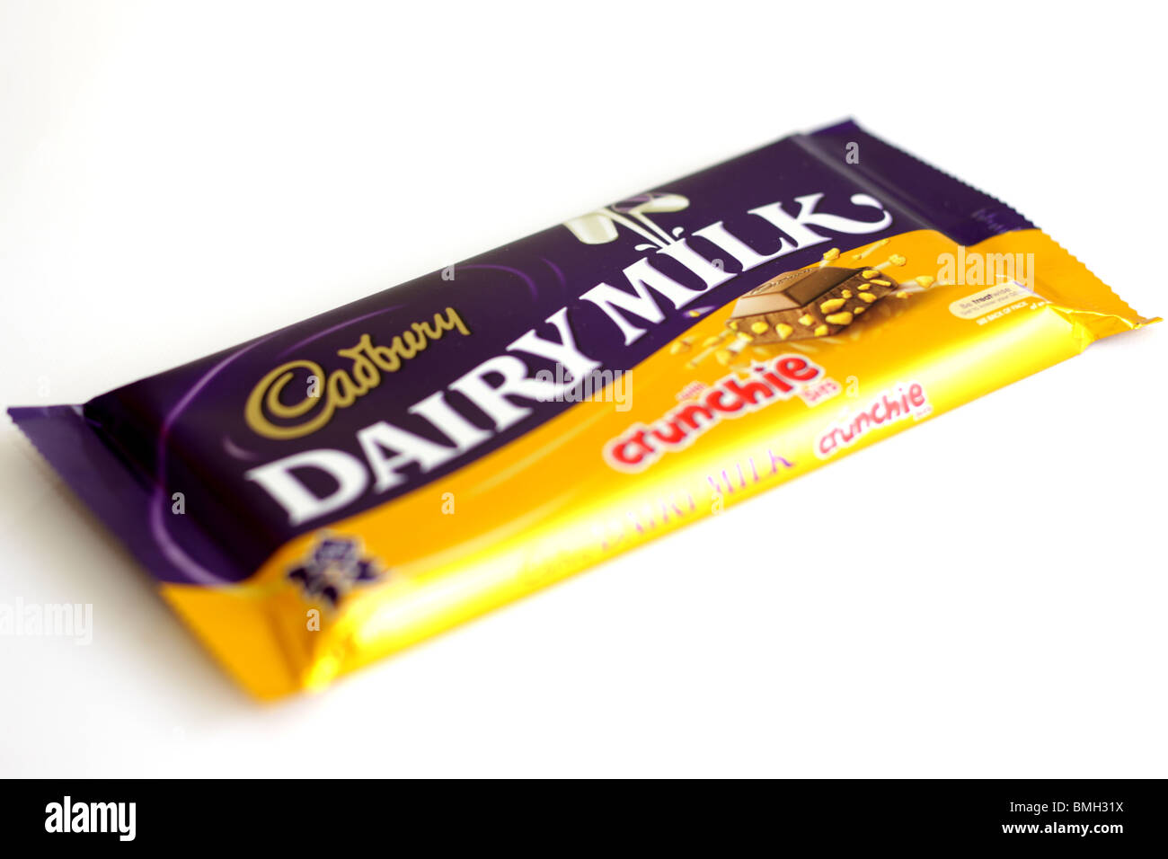 Cadburys Dairy Milk Crunchie Chocolate Bar Stock Photo Alamy