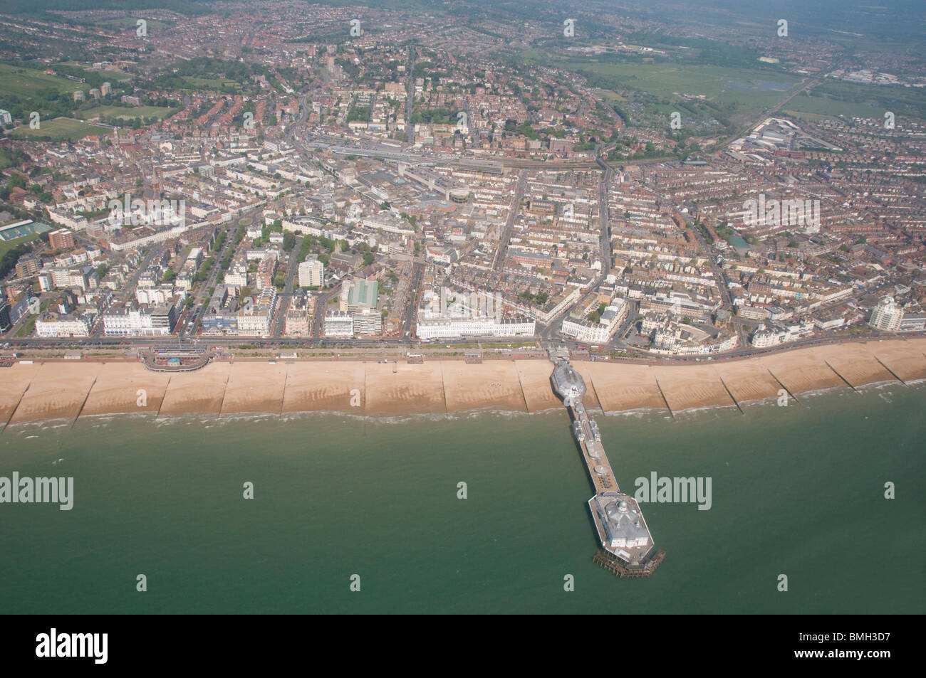 aerial photograph of Eastbourne, East Sussex, England Stock Photo