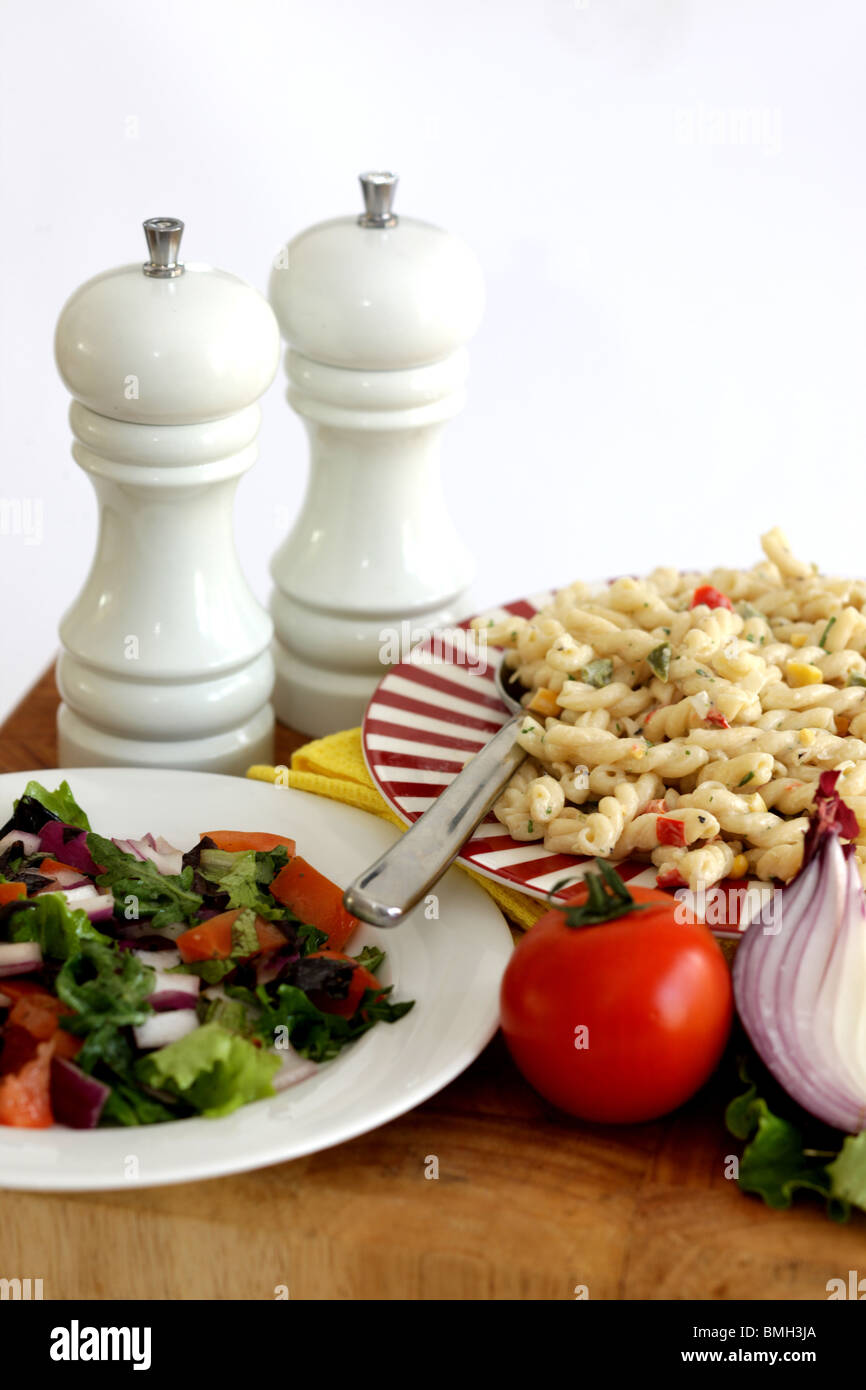 Pasta and Sweetcorn Salad Stock Photo