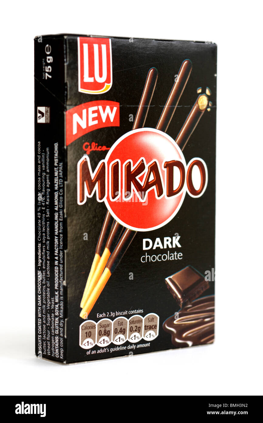 Mikado Dark Chocolate Sticks Stock Photo Alamy