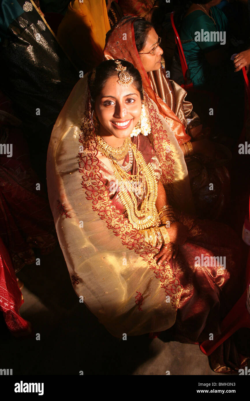 Muslim Bride at her marriage in India Stock Photo