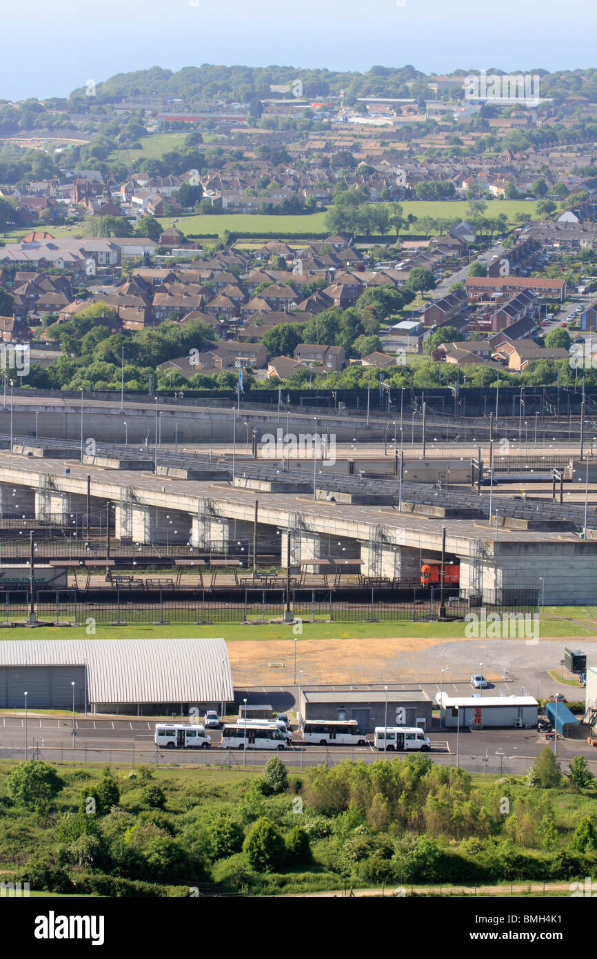 channel tunnel terminal, kent Stock Photo Alamy