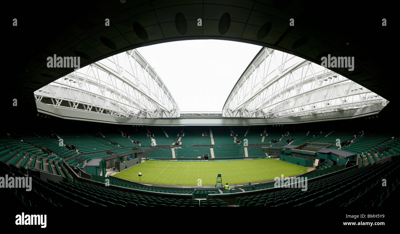 Panoramic photograph of Centre Court Wimbledon / tennis Championship