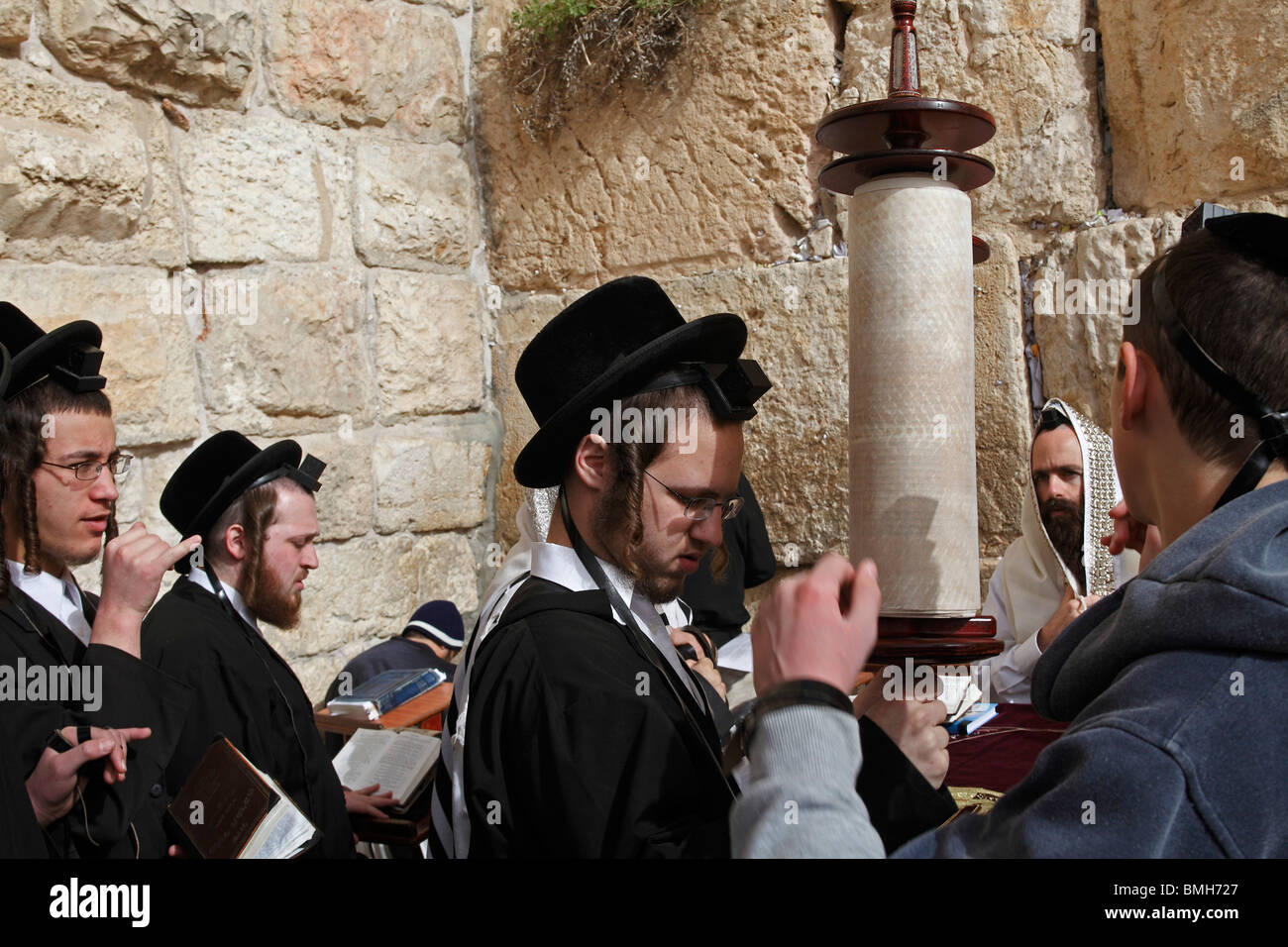 Israel,Jerusalem,Western wall of the Temple Mt.,Bar Mitzvah celebration