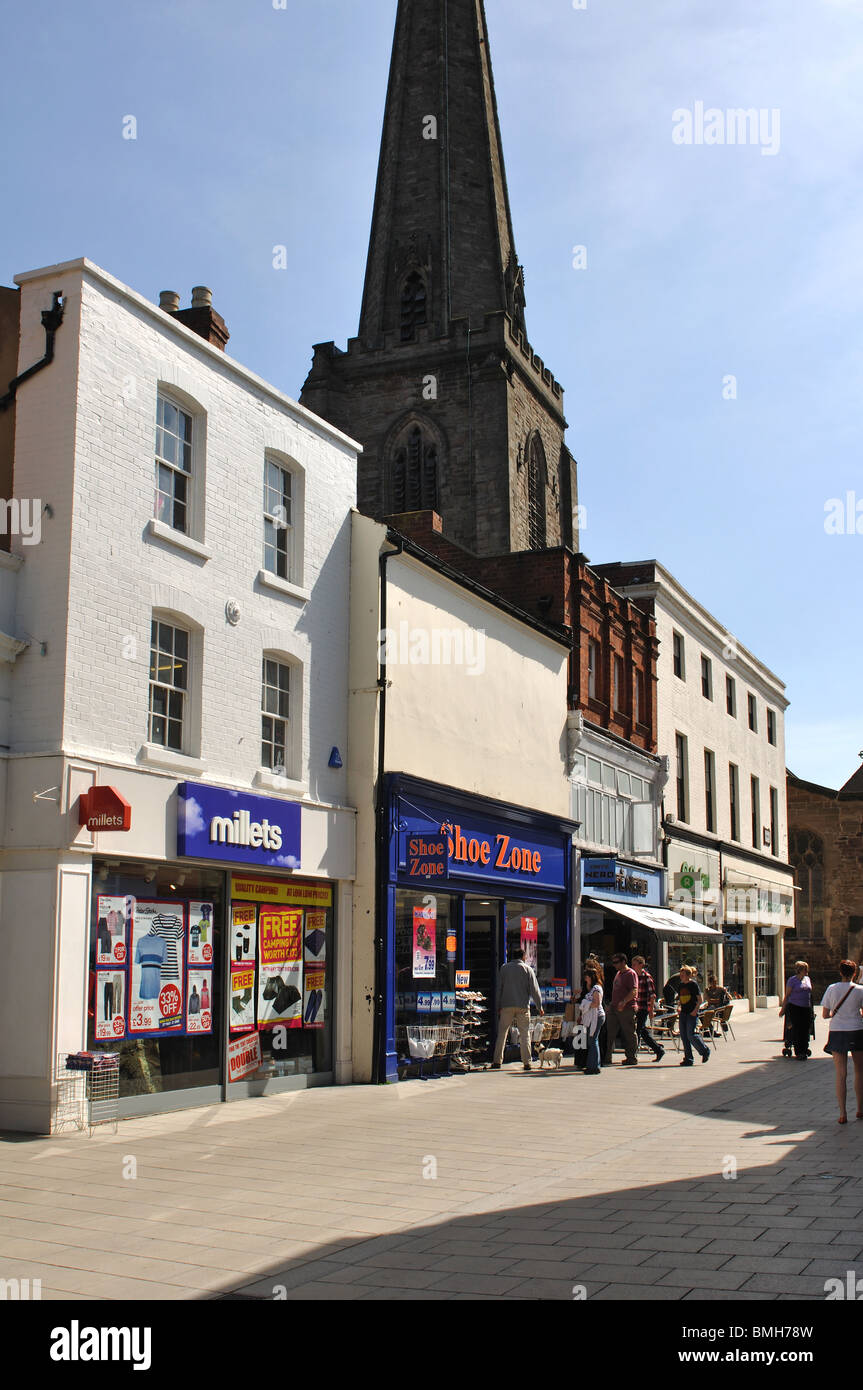 Shops in Eign Gate, Hereford city centre, UK Stock Photo Alamy