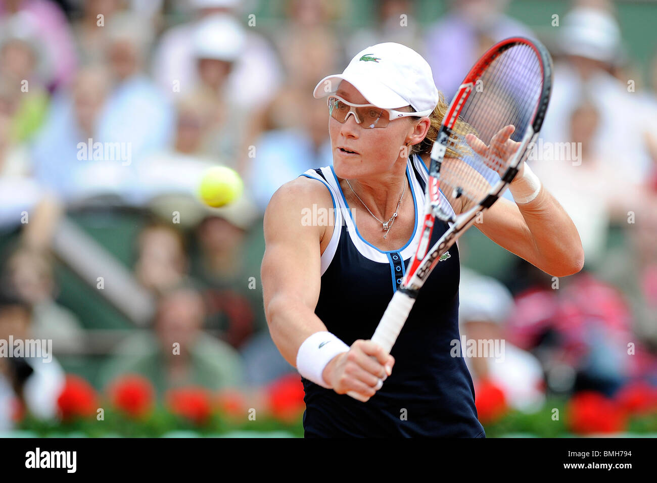 Samantha Stosur (AUS) competing at the 2010 French Open Stock Photo