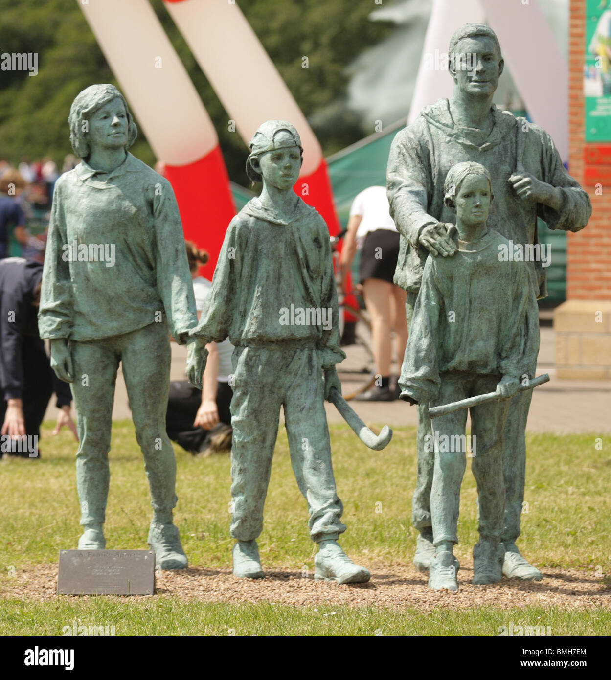 Statue of a Hockey family Stock Photo