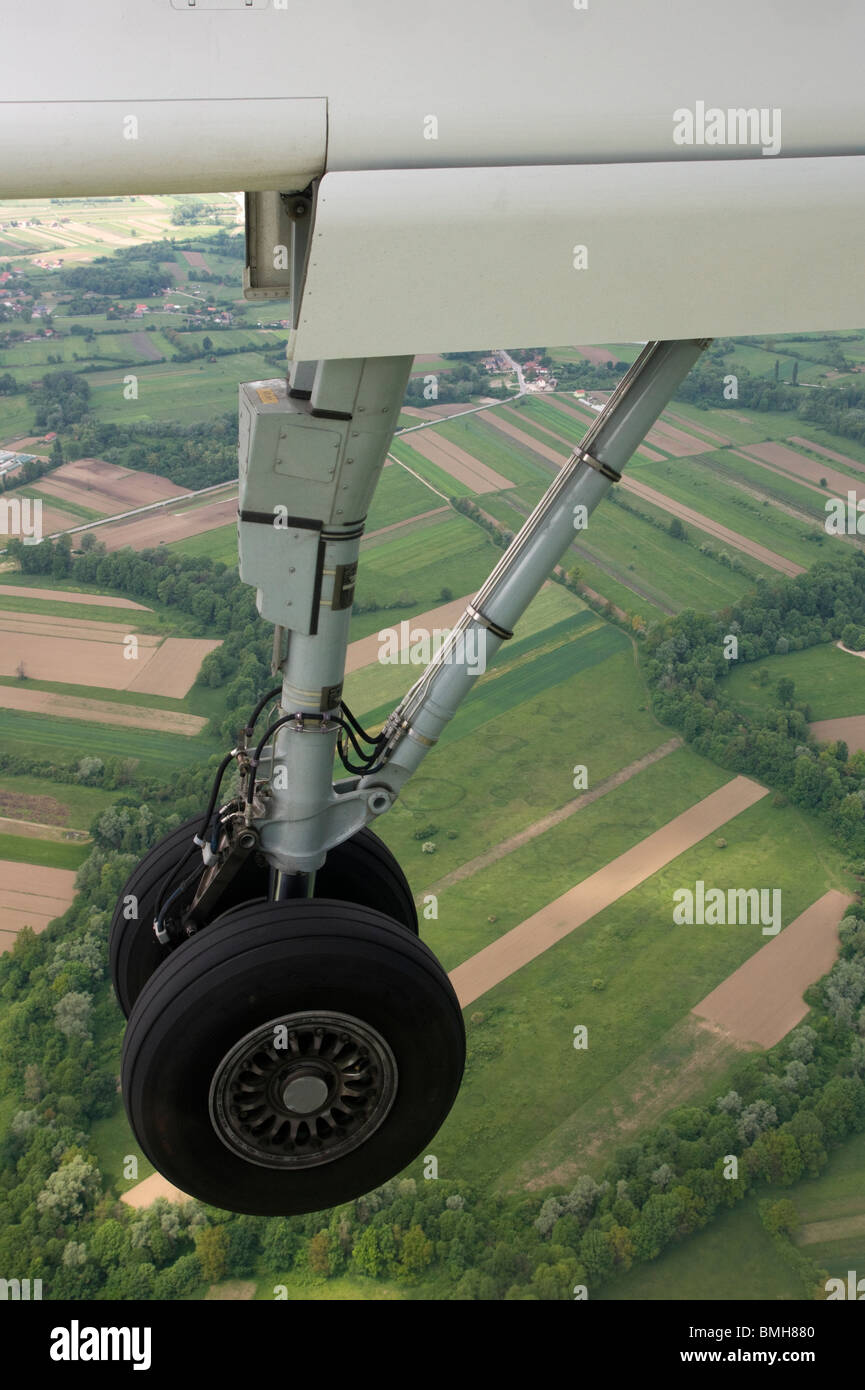 Aircraft landing gear Stock Photo
