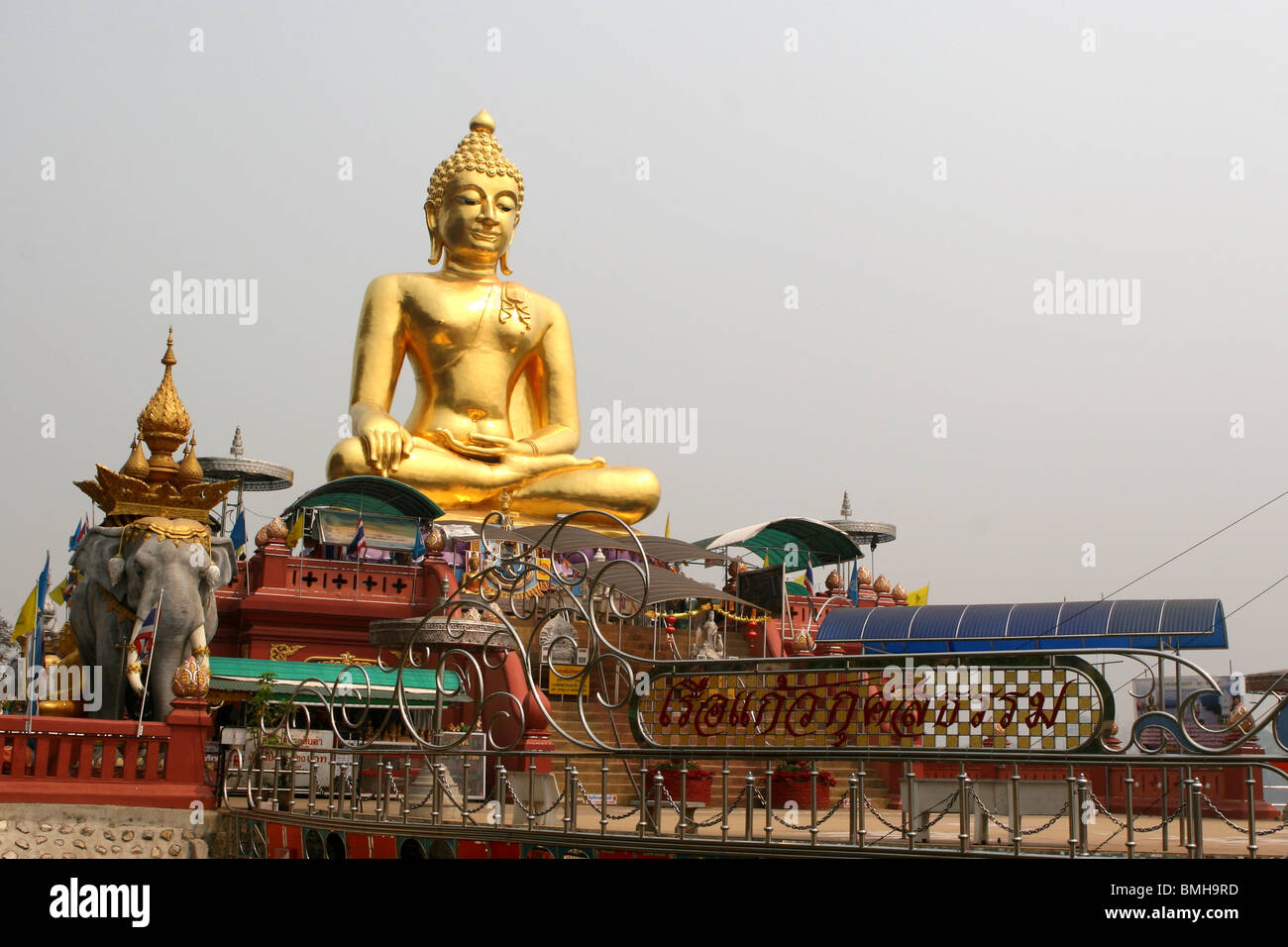 Giant Buddha statue Chiang Khong, Thailand. Stock Photo