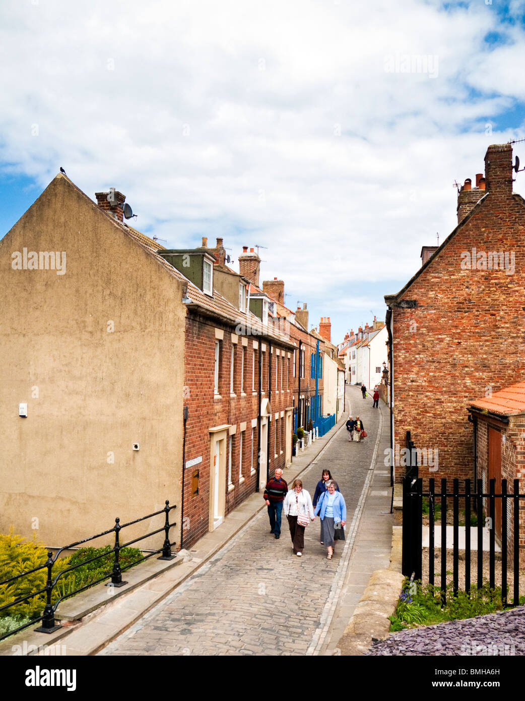 Street of terraced houses in England, UK Stock Photo