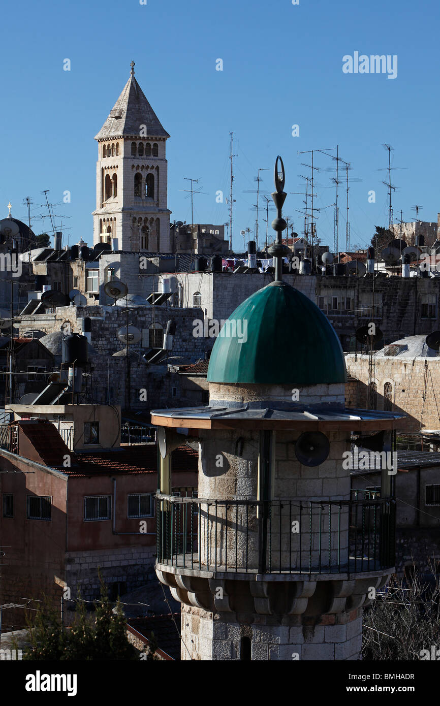 Israel,Jerusalem,Old city,from Austrian Hospice,Church of the Redeemer Stock Photo