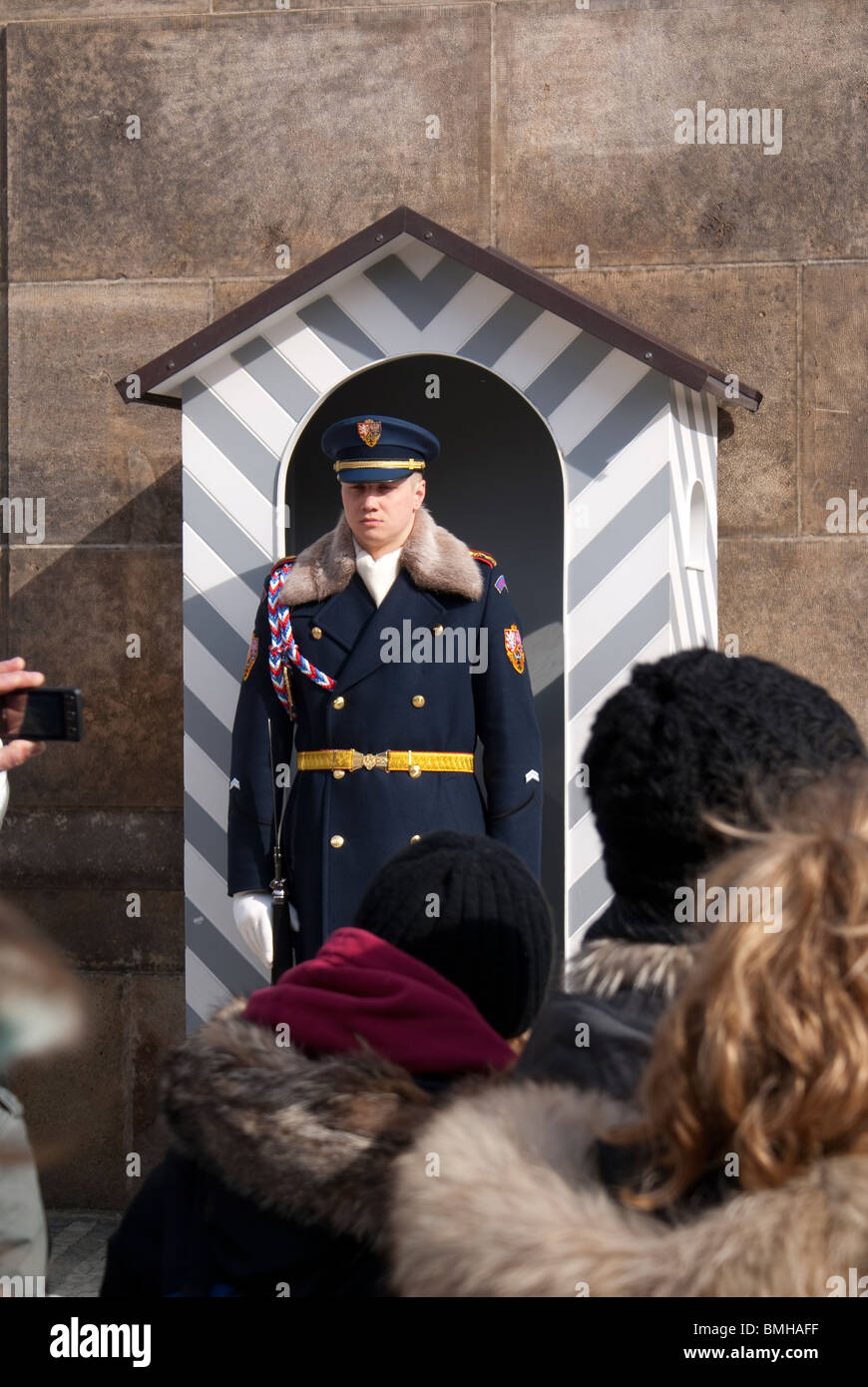 Prague Castle Guard Stock Photo