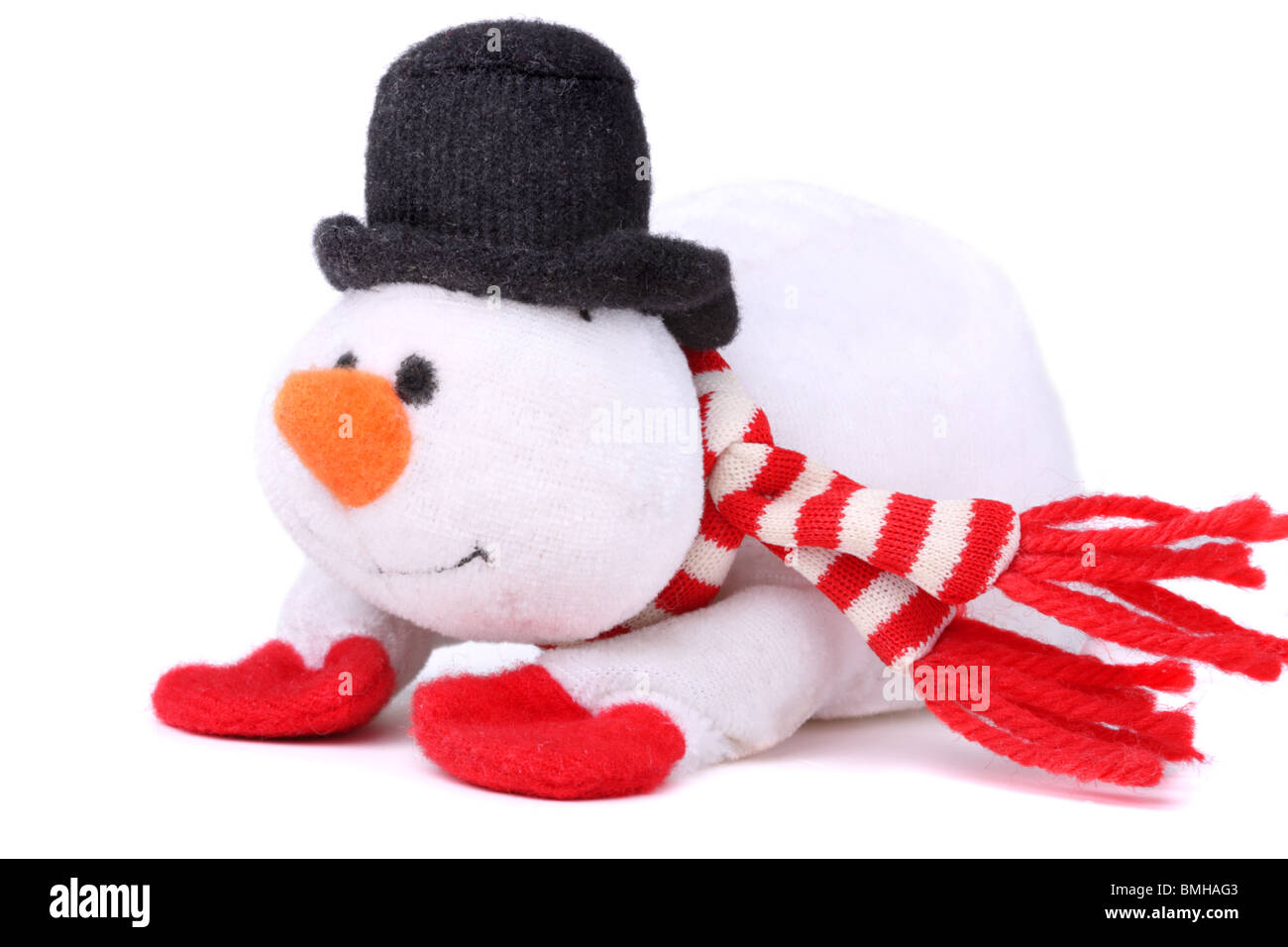 Cute snowman isolated on white background Stock Photo - Alamy