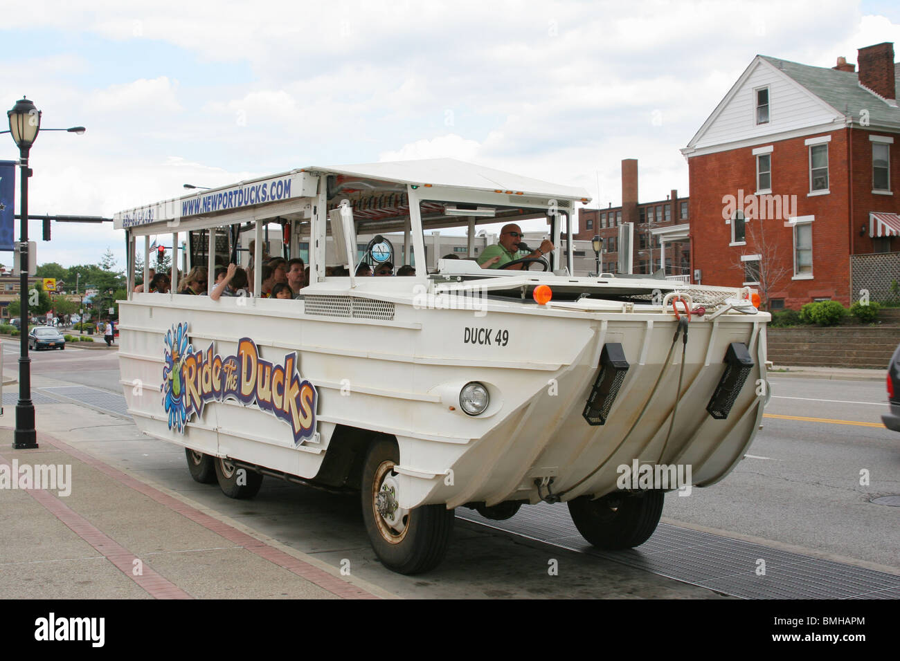 Ride The Ducks. Amphibious vehicle for city land and water tours. Newport Kentucky, Cincinnati, Ohio. Stock Photo