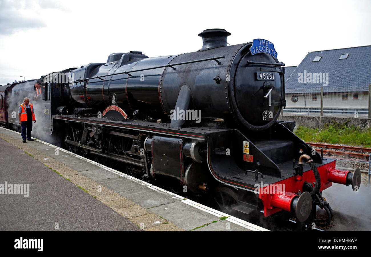 Jacobite Steam Train Mallaig railway station, Lochaber Scotland UK Europe Stock Photo