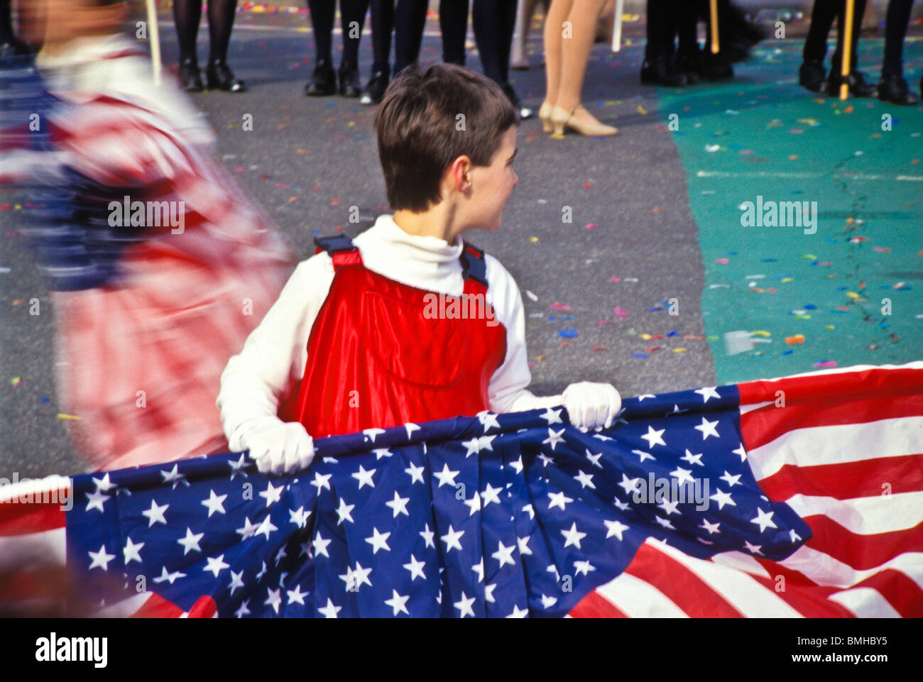 Thanksgiving day parade, Phila. PA featuring Santa and Mrs Claus