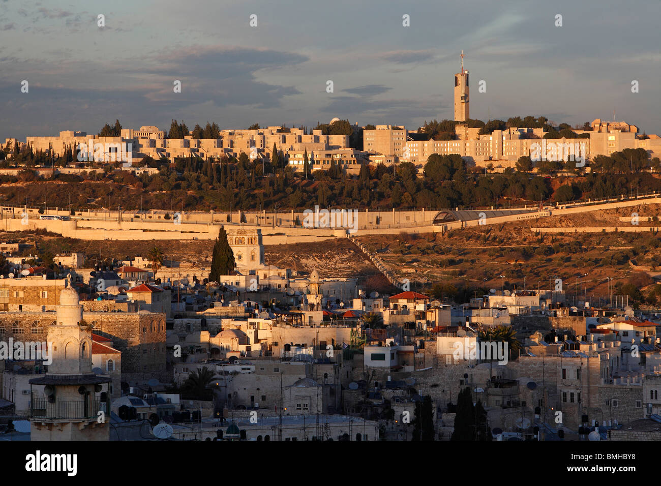 Israel,Jerusalem,Old city,Mount Scopus,Hebrew University Stock Photo