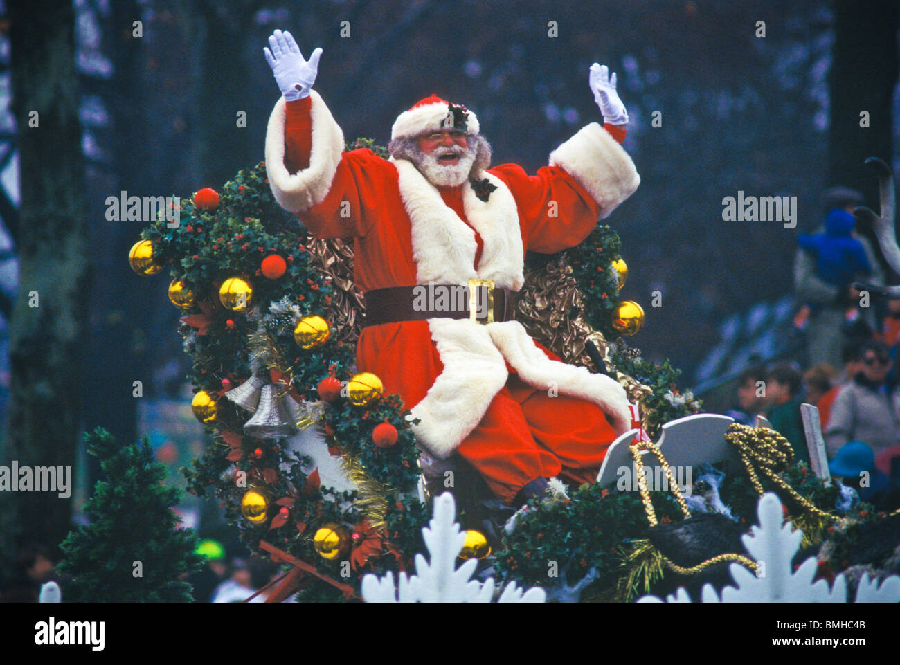 Thanksgiving day parade, Phila. PA featuring Santa and Mrs Claus