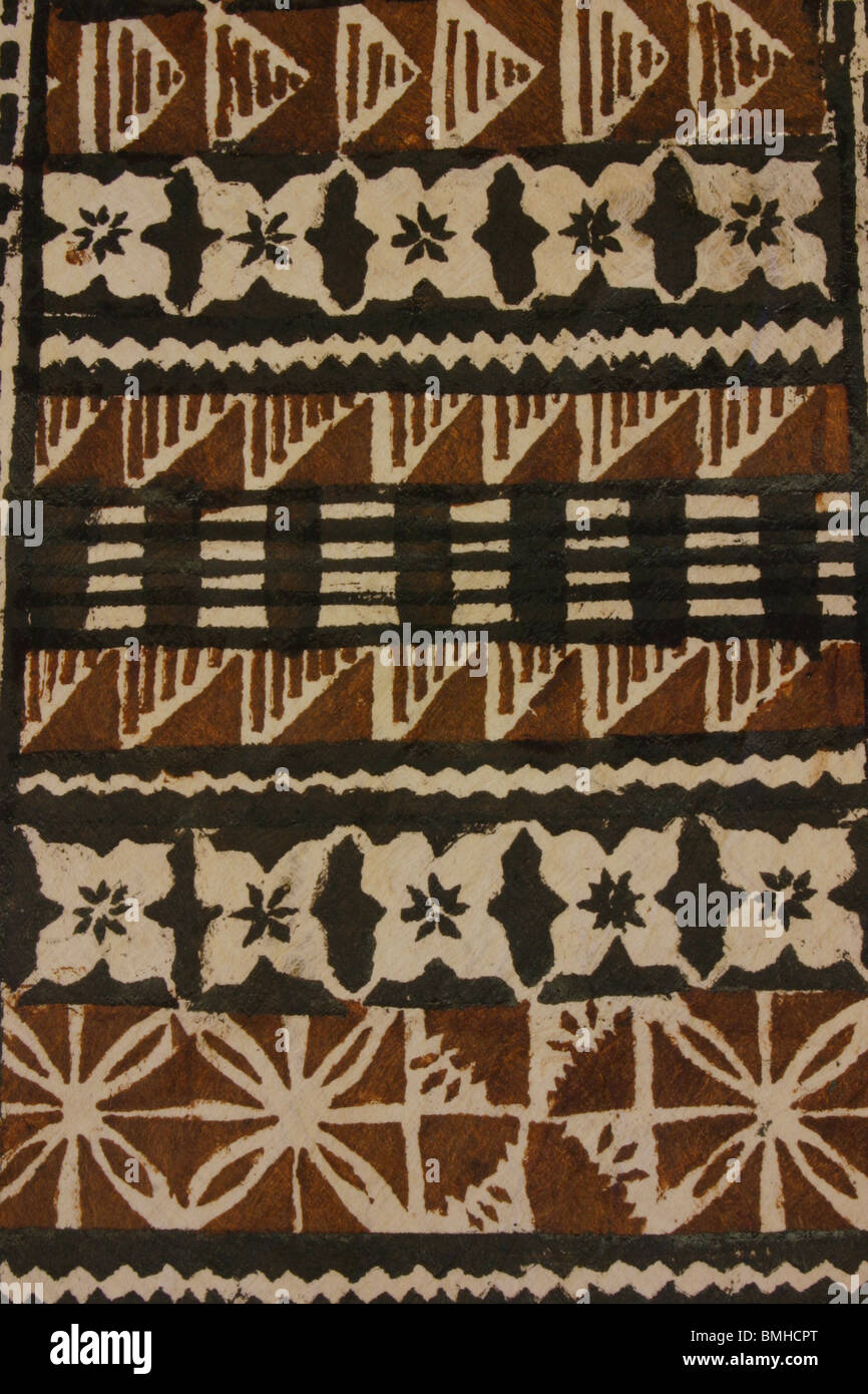 tapa bark cloth from Hawaii Stock Photo