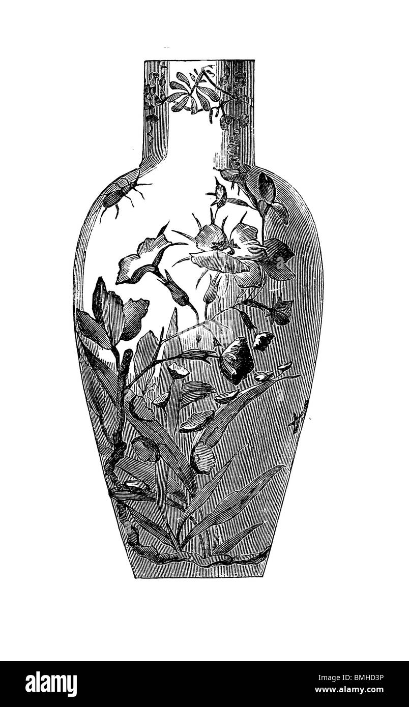 Flower sketch on old Cut Out Stock Images & Pictures - Alamy