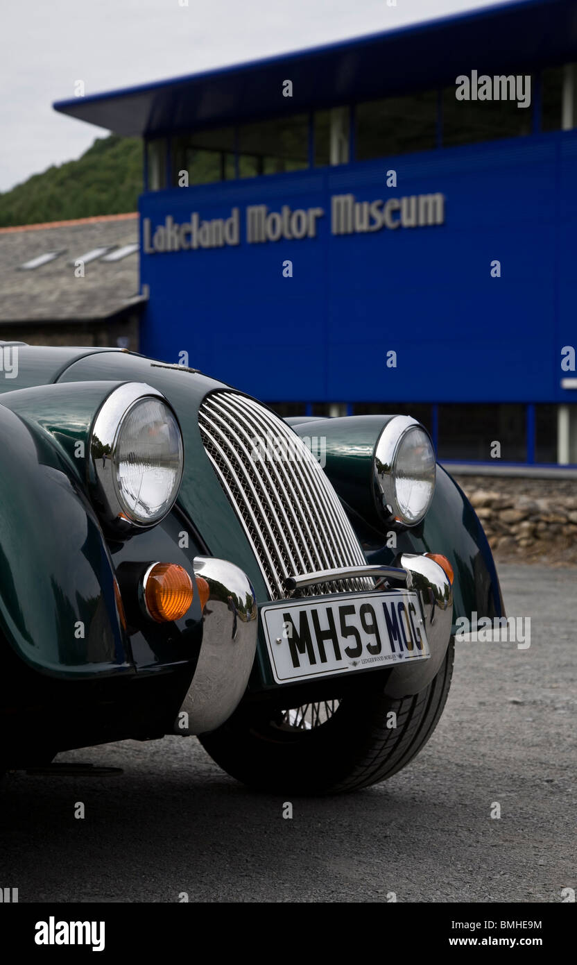 Morgan Roadster R100 outside the Lakeland Motor Museum at Backbarrow, Newby Bridge, Ulverston, Cumbria, UK Stock Photo