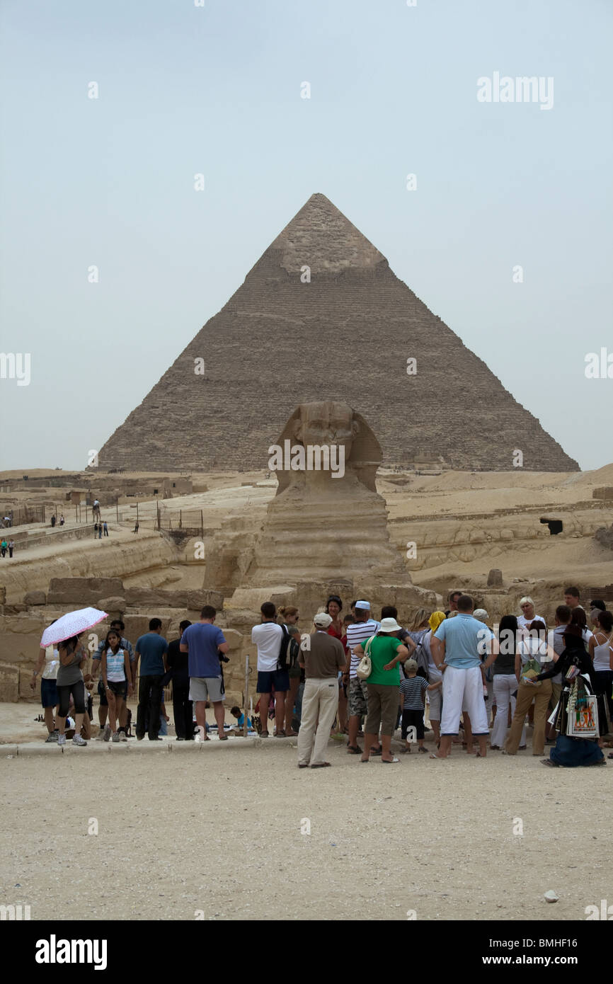 the pyramid and sphinx giza egypt Stock Photo - Alamy