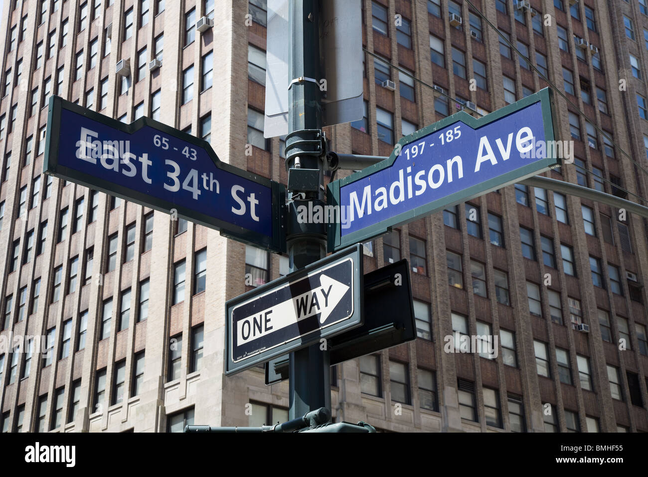 New york street sign stock photo alamy
