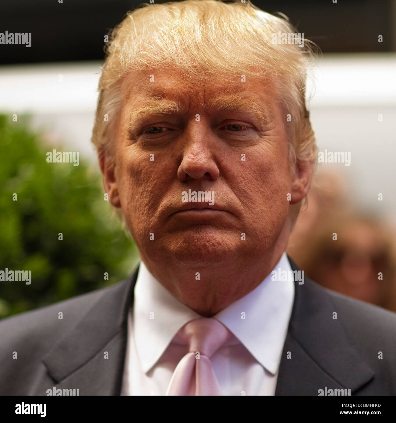 Donald Trump in front of Trump Tower 8 June 2010, Manhattan, New York City, New York, USA Stock Photo