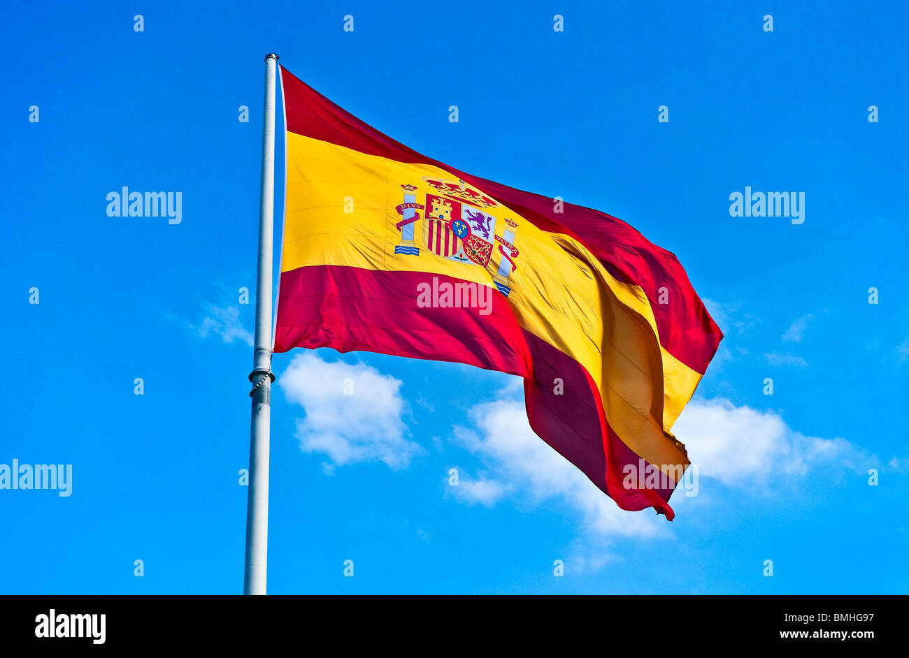 Spanish flag. Stock Photo