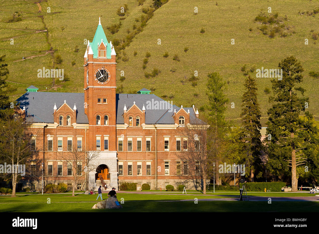 Main Hall, University of Montana, Missoula Stock Photo