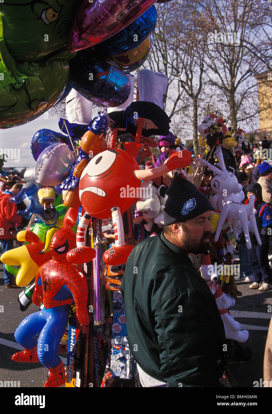 Thanksgiving day parade, Phila. PA featuring Santa and Mrs Claus