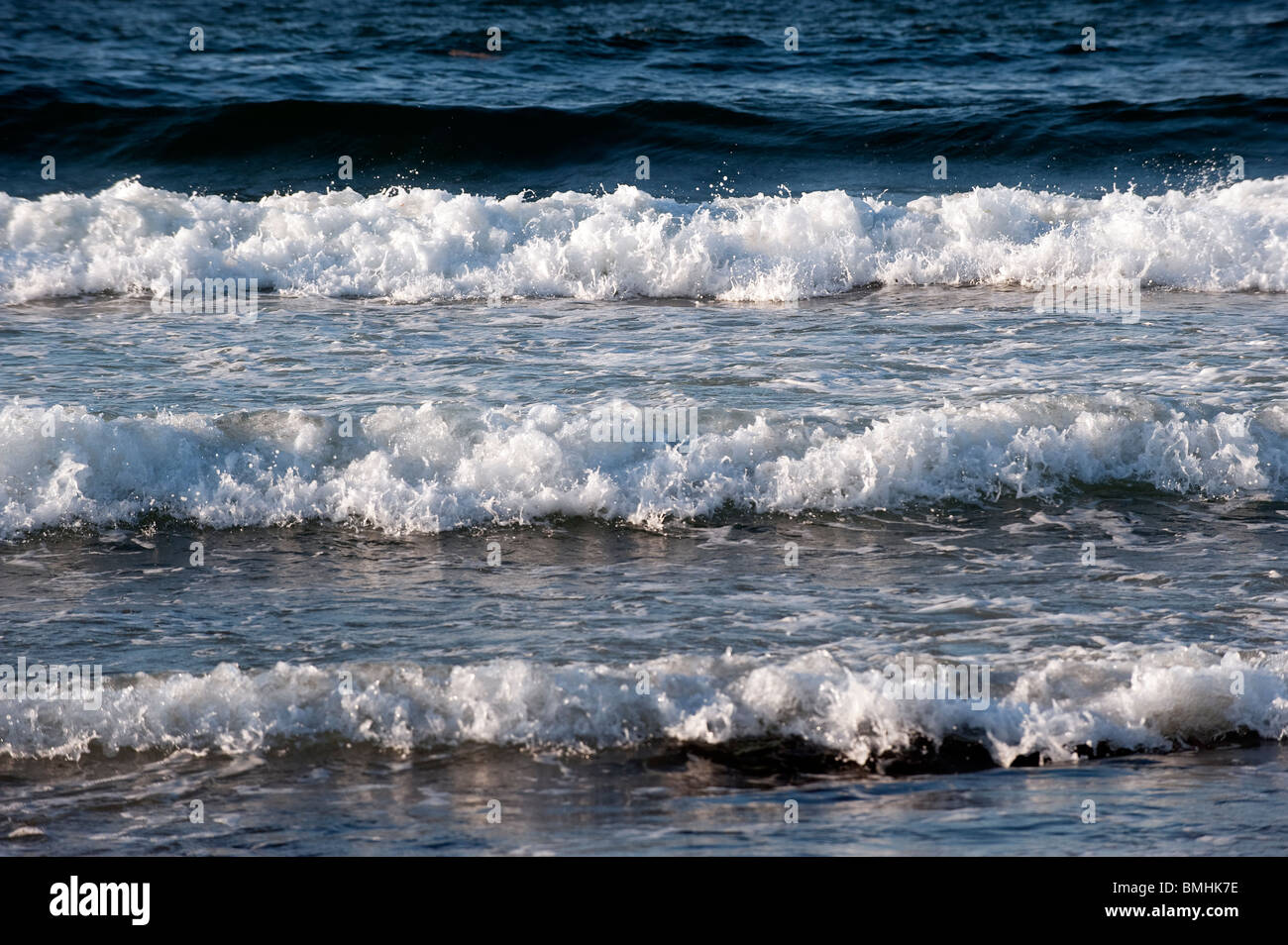 Waves on sea shore at North Berwick, Scotland Stock Photo