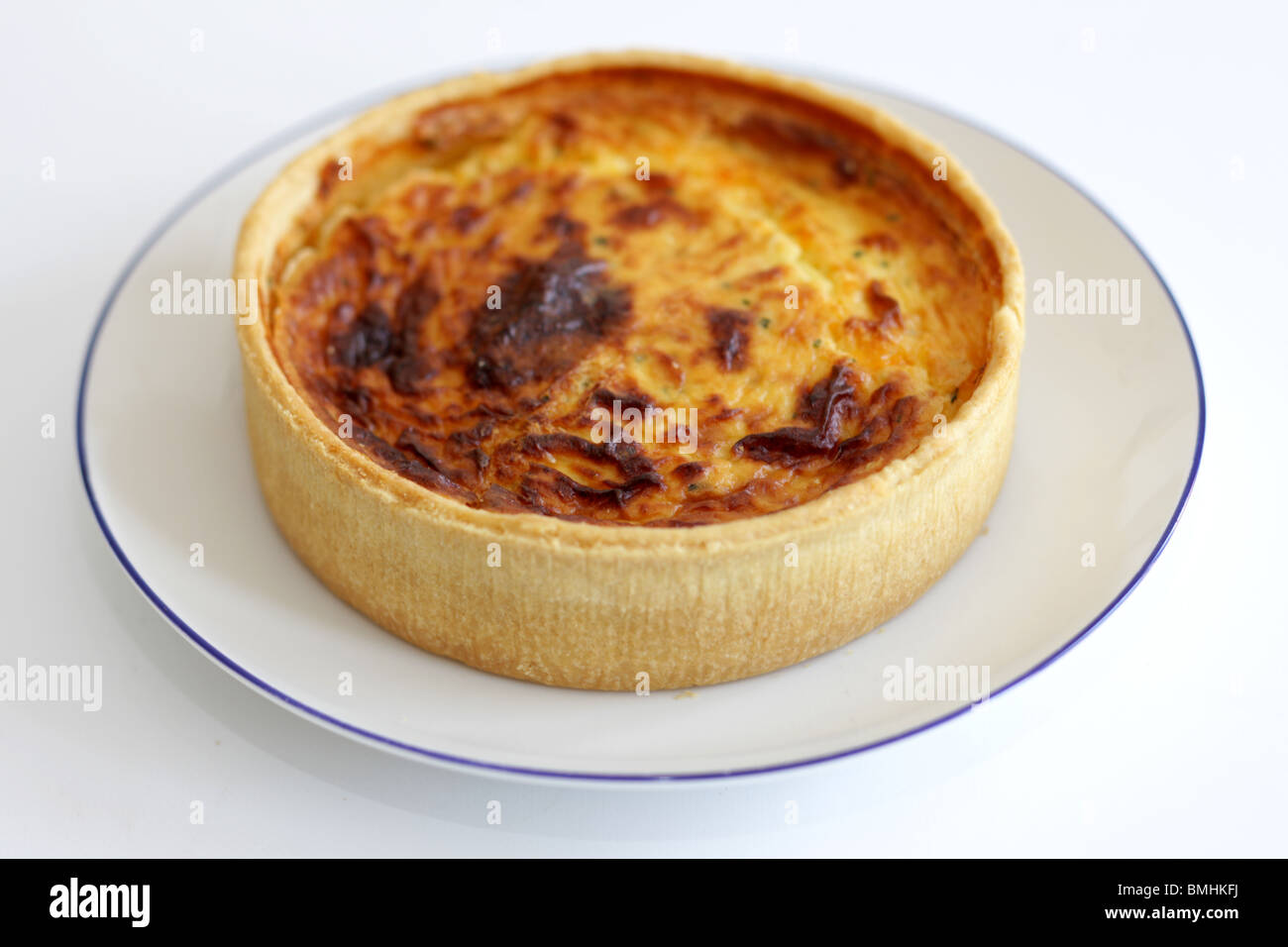 Cheese and Onion Quiche Stock Photo Alamy