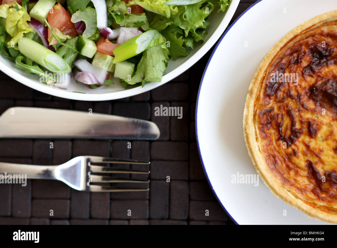 Cheese and Onion Quiche Stock Photo - Alamy