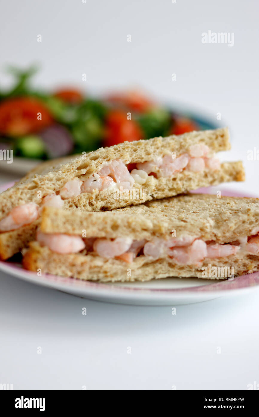 Prawn Sandwich in Oatmeal Bread Stock Photo Alamy