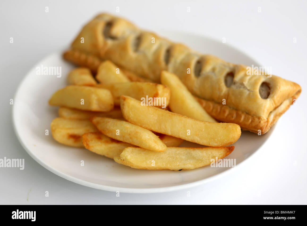 Sausage roll and chips hi-res stock photography and images - Alamy