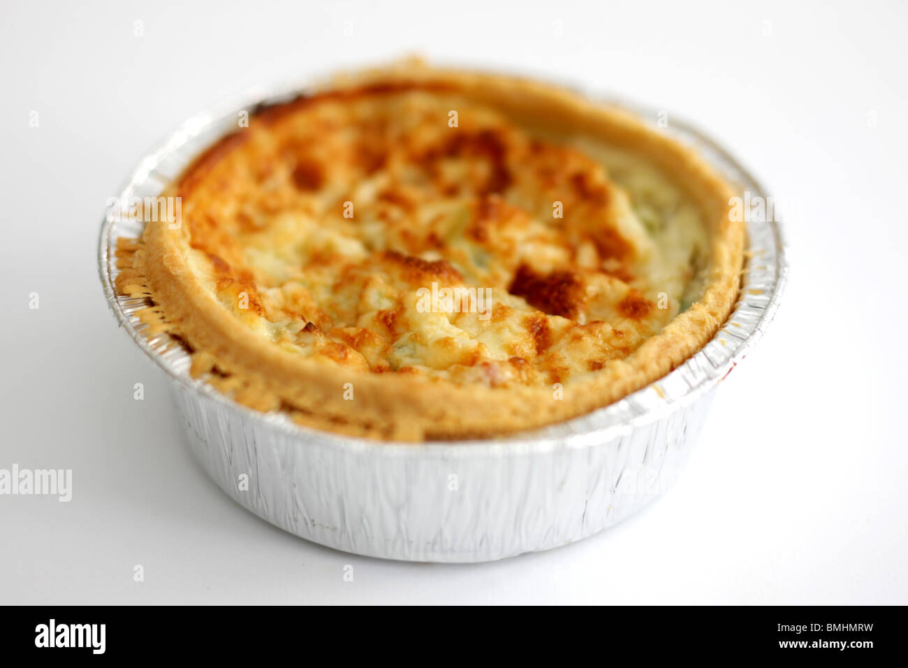 Weight Watchers Bacon and Leek Quiche Stock Photo