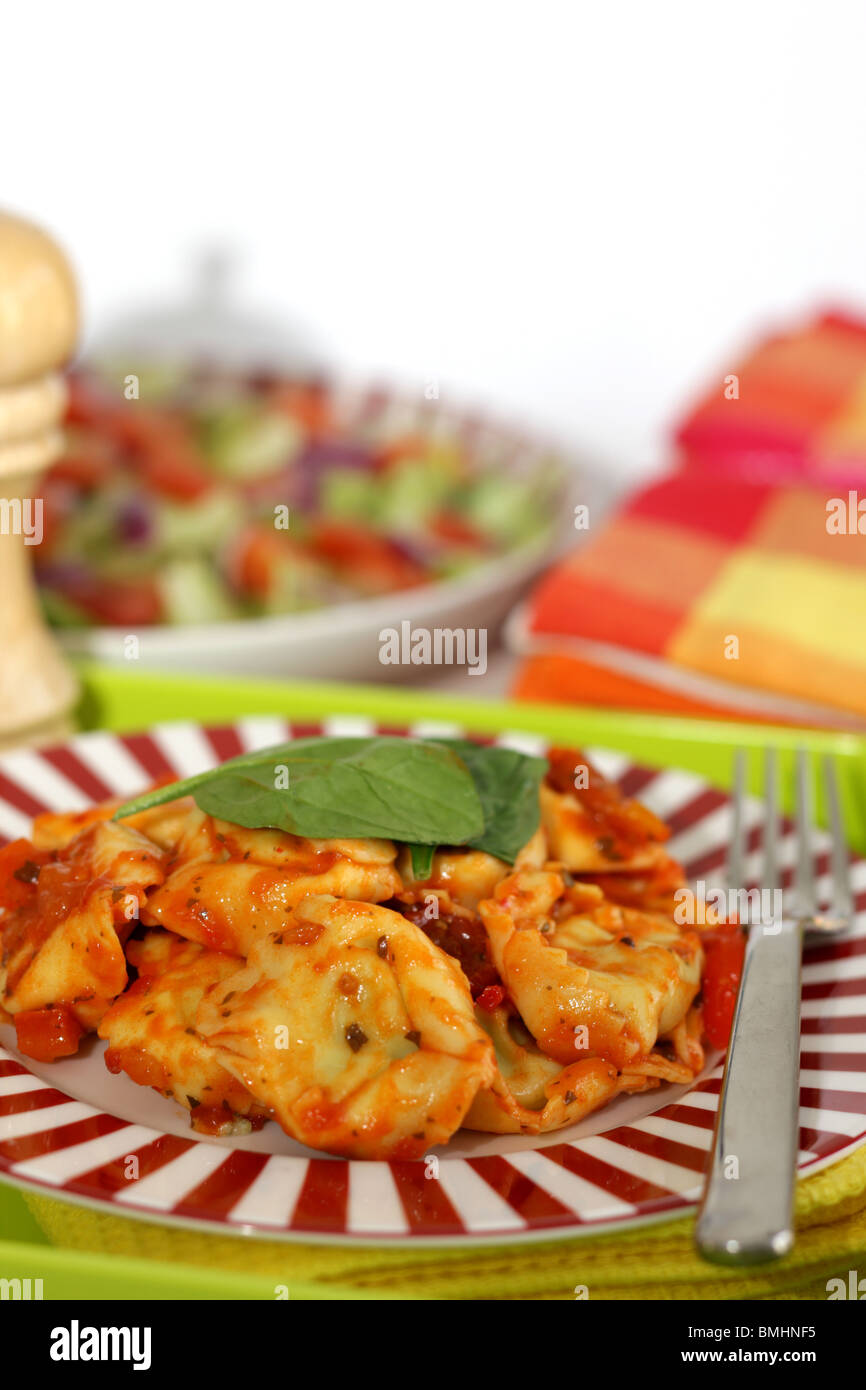 Spinach and Ricotta Tortelloni Pasta Stock Photo Alamy