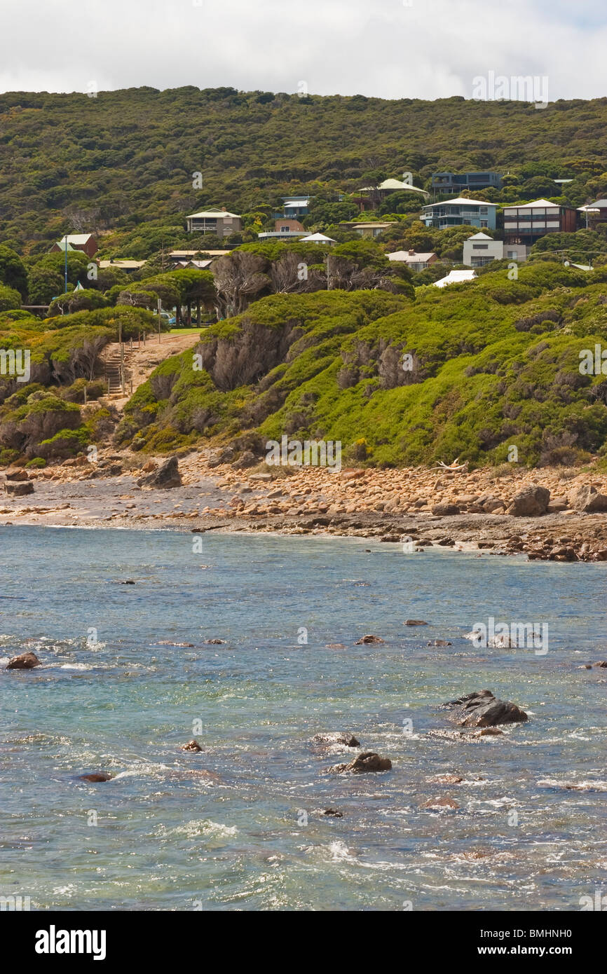 Rocky Shore At This Small Sw Town Popular For It S Beaches And Stock Photo Alamy