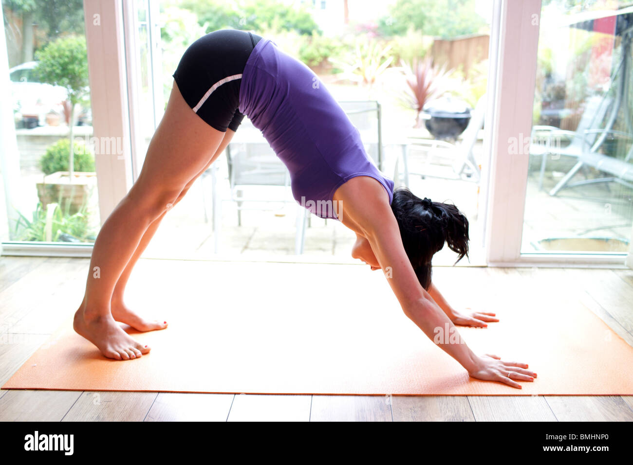 Young Woman Exercising. Model Released Stock Photo - Alamy