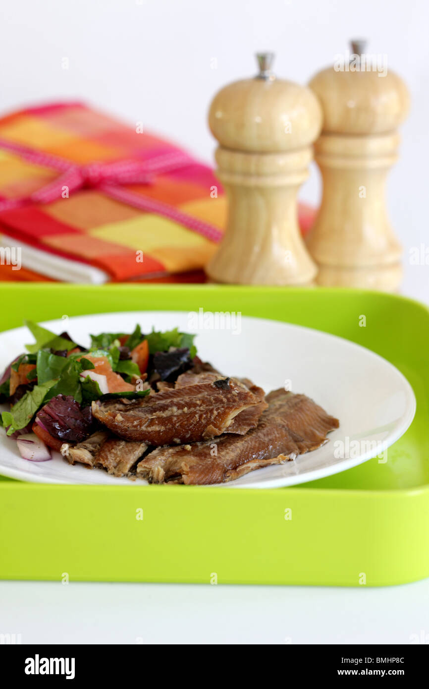 Tinned Fish and Salad Stock Photo Alamy