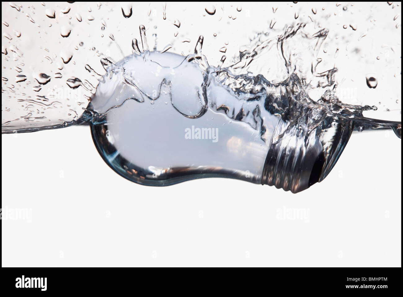 Light bulb floating in water Stock Photo Alamy