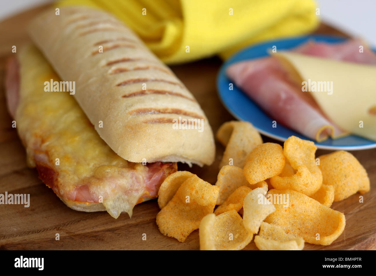 Gammon Ham and Cheese Panini Stock Photo Alamy