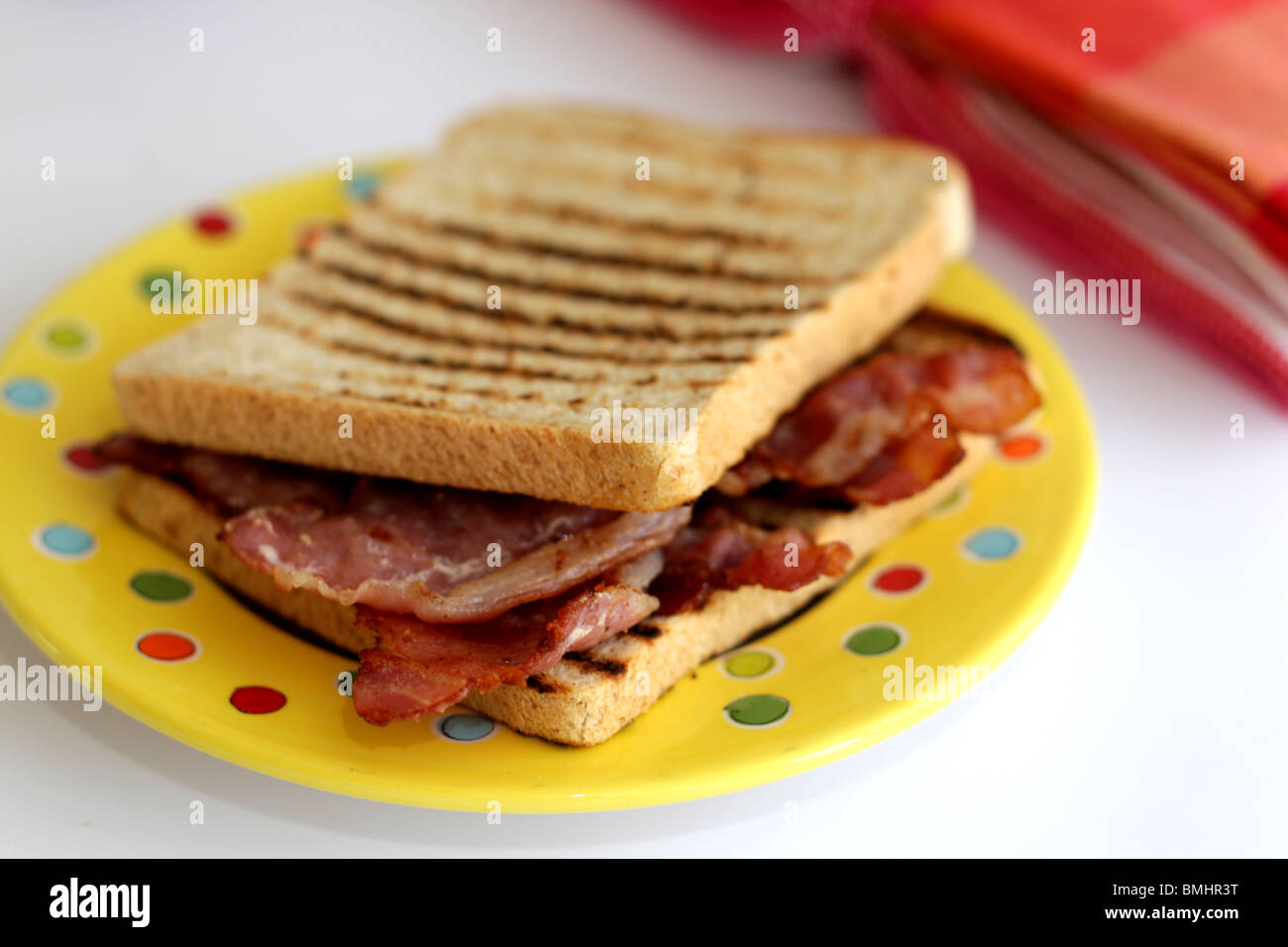 Toasted Bacon Sandwich Stock Photo Alamy