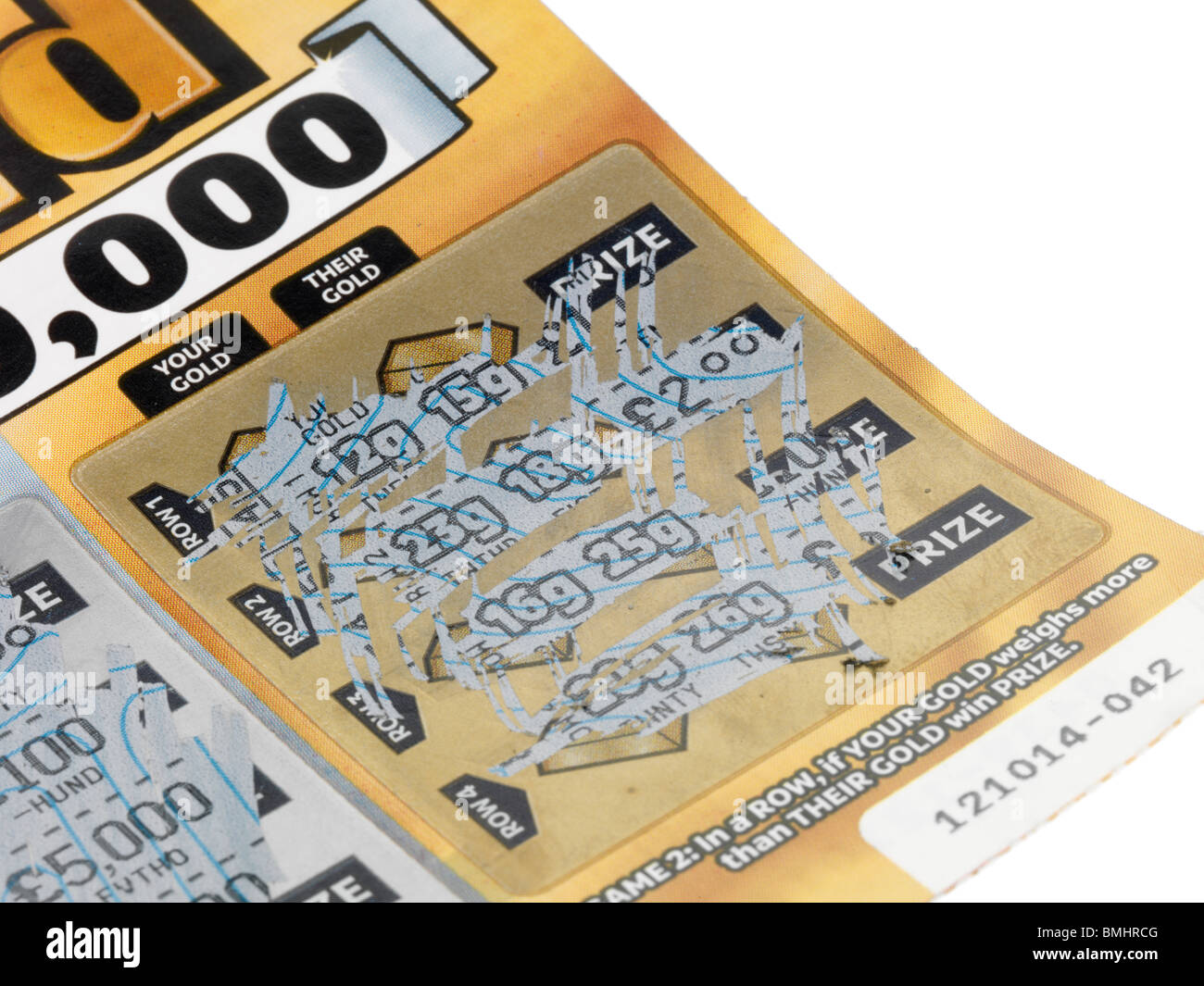 gold lotto card