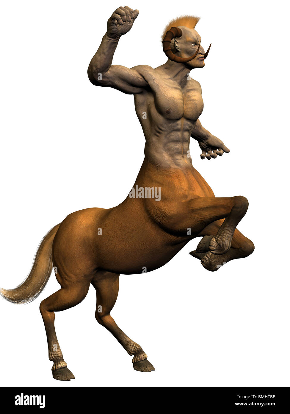 3D rendered image of centaur on white background isolated Stock Photo